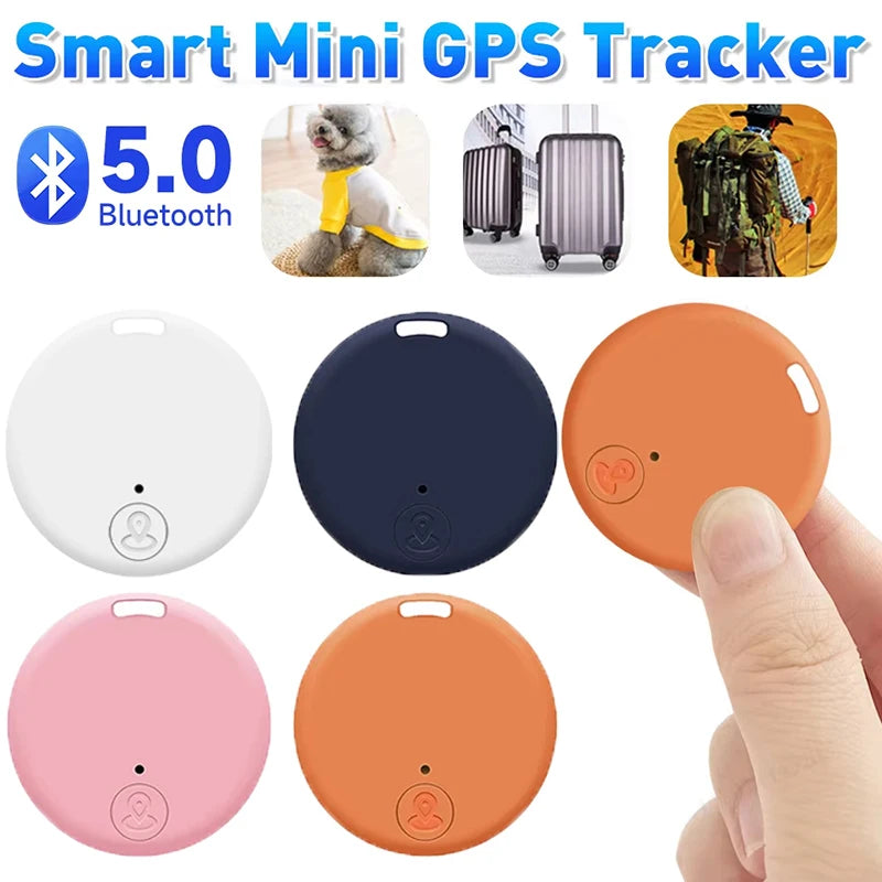 5pcs Mini GPS Locator AntiLost Alarm Wallet Keychain Smart Tag Bluetooth-Compatible Tracer Keychain Pet Child Tracker Key Finder