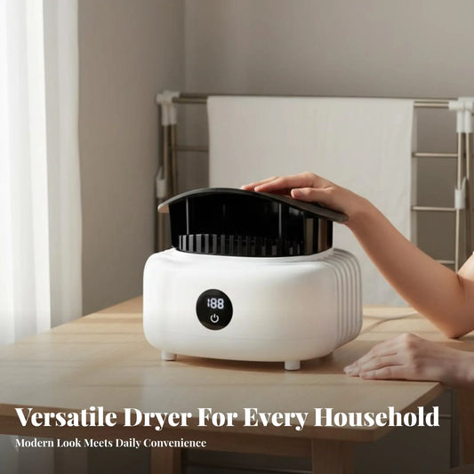 Portable Clothes Dryer Easy Assembly Electric Clothes Drying Machine Foldable Laundry Dryer Timer Function for Travelers